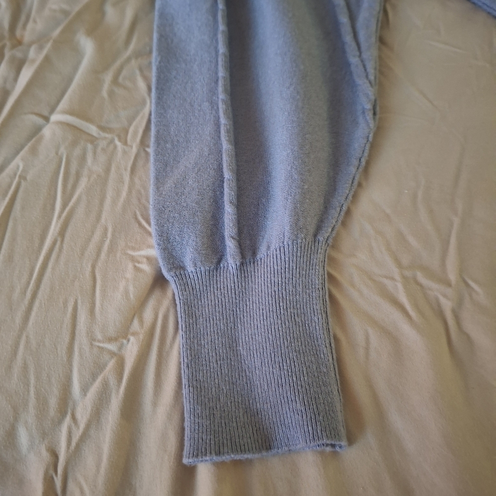 Tahari Women's Soft Blue Cable Knit Sweater - Picture 4 of 8